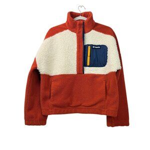 Vintage Columbia Women’s M Rust & Cream Sherpa Fleece Pullover